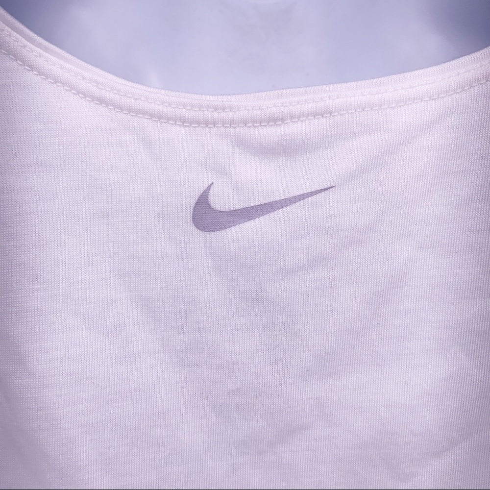 Nike Dri-Fit Peace Love Swoosh White Tank Top Size XS - Picture 6 of 11